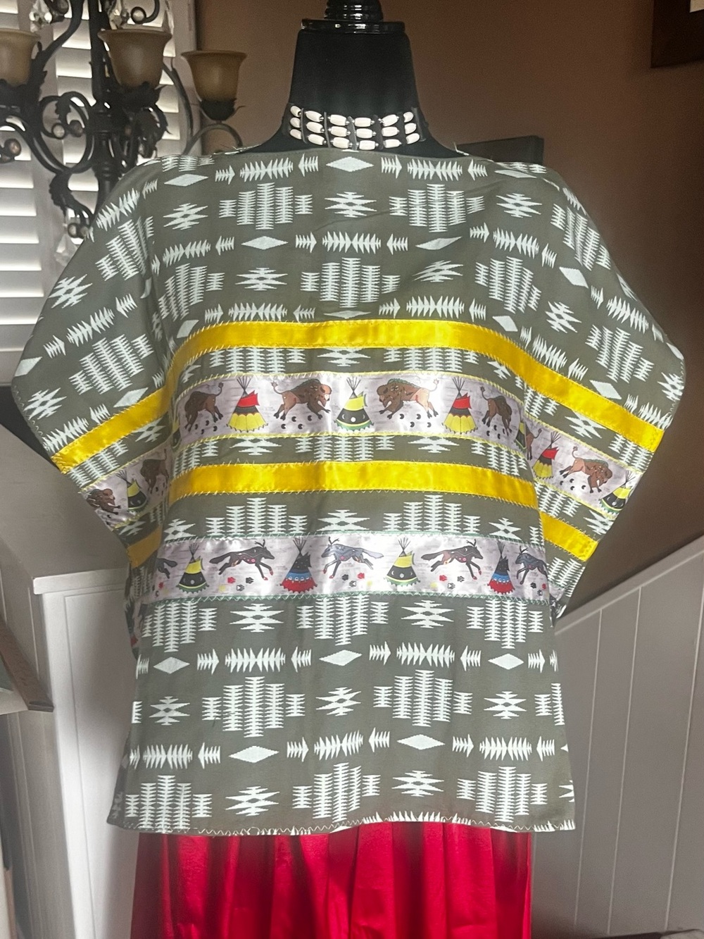 First Nation Native American Pull Over Poncho. New